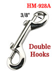 3 1/2" Double Hook Rigid Bolt Snaps: Heavy-Duty Non-Swivel