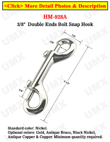 1 Large Swivel Heavy Load Bolt Snap Hooks: For Flat Rope 