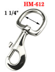 1 1/4" Wide Swivel, Heavy-Weight, Iron Bolt Snaps: For Round or Flat Rope