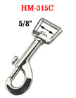 5/8" Square Swivel Bolt Snap Hooks: For Round Cords and Flat Straps