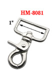 1" Rectangle Swivel Lobster Claw Snap Hooks: For Flat Rope