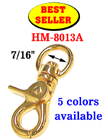 Best Seller: 7/16" Small Lobster Claw Bolt Snap Hooks: Nickel, Gold, Antique Brass and Black Nickel Finish