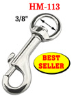 3/8" Circular Head Swivel Bolt Snaps: For Round Cords and Flat Straps