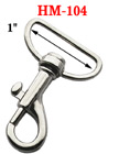 1" D-Shaped Swivel Bolt Snaps: For Flat Straps HM-104/Per-Piece