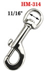 11/16" D-Head Round Cord Bolt Snap Hooks: For Heavy-Duty Round Cords