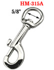 5/8" Semi-Round Head Metal Bolt Snap Hooks: For Round Cords and Flat Straps