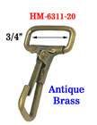 Non-Swivel Metal Wire Loop Spring Hooks: For 3/4" Straps 