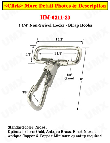 Most Popular Strap Hooks: For 1 1/4" Straps