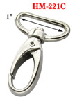 1" D-Shaped Push Gate Bolt Snap Hooks For Flat Straps