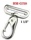 1 1/2" Heavy-Duty Push Latch Metal Bolt Snaps For Flat Straps