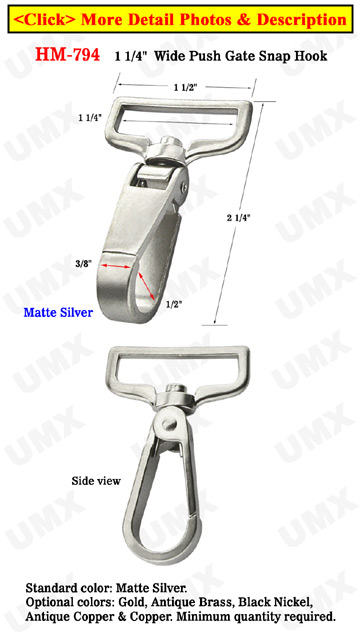 1 Large Swivel Heavy Load Bolt Snap Hooks: For Flat Rope