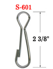 Small Order: Heavy-Duty Steel Metal Spring Hooks: 2 3/8"