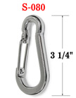 Large Stainless Steel Bolt Snap Hooks: 3 1/4"