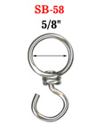 Large, Round Swivel Head Connector: For 5/8" Round Cords or Flat Straps SB-58/Per-Piece