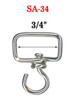 Medium Size Swivel Head Connector: For 3/4" StrapsMost Popular Swivel Head Connector: For 5/8" Straps