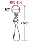 Small Round Eye Swivel Hooks: For Small Round Cords or Flat Straps