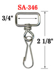 Lanyard Swivel Hooks: For 3/4" Woven Straps