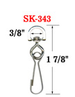 3/8" Most Popular D-Eye Swivel Hooks: For  Round Cords or Flat Straps SK-343/Per-Piece
