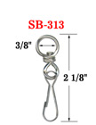 Small Round Eye Swivel Hooks: For Small Round Cords or Flat Straps