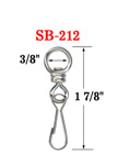 Small Round Eye Swivel Hooks: For Small Round Cords or Flat Straps