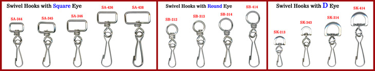 Swivel Hooks For Lanyards, leashes or Crafts Making Supplies