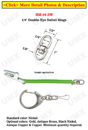 Most Popular Swivel Double Rings: With 1/4" Eye-Rings