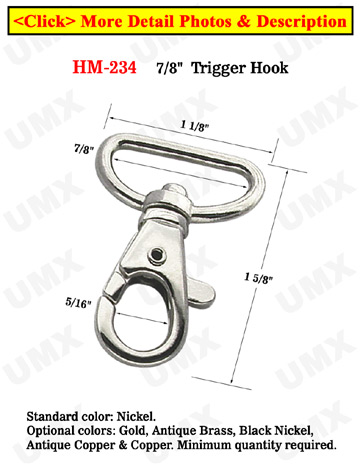 Swivel Hooks - 7/8 - Nickel