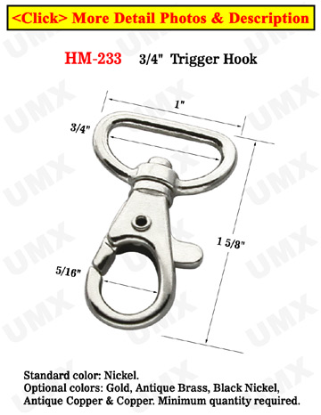 1/4 Best Seller Trigger Snap Hooks: For Keychains and Craft Making 