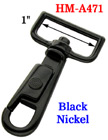 1" Rectangle Swivel U-Sleeve Bolt Snap Hooks: For Flat Rope