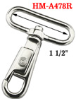 1 1/2" Round Corner Large Metal Bolt Snap Hooks: For Flat Rope