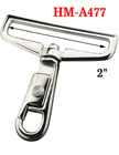 2" Super Wide Strap Steel Metal Bolt Snap Hooks: For Flat Rope HM-A477/Per-Piece