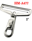 2" Super Wide Strap Steel Metal Bolt Snap Hooks: For Flat Rope