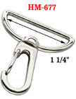 1 1/4" Cast Iron Spring Wire Gate Snap Hooks: For Flat Rope