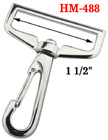 1 1/2" Heavy Duty Spring Wire Gate Steel Bolt Snap Hooks: For Flat Rope