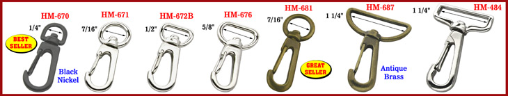 Metal Steel Spring Wire Gate Bolt Snap Hooks: For Leashes and Craft Making