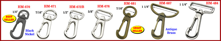 Spring Hooks, Swivel Hooks, Bolt Snaps, Dog Leash Snap Hooks Hardware  Fasteners 