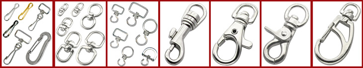 9PC Round Steel Swivel Eye Bolt Snap Hook Key Chain Pet Leash