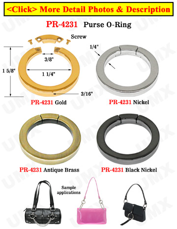 Secured Gate Rings: For Purse Straps, Keychain Straps, Key Ring Straps