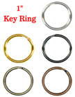 Metal Key Rings: 1" Steel Keyrings: Gold, Antique Brass, Copper, Nickel and Black Nickel