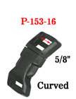 5/8" Curved Plastic Buckles: Curved Wrist Band, Wrist Strap Buckles P-153-16/Per-Piece