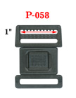 1" Large Center Release Plastic Buckles: For Flat Straps