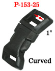 1" Large Curved Shape Side Release Plastic Buckles: For Wide Fastening Straps