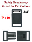 3/8" Small Pet Collar Plastic Buckles: For Small Cat or Dog Collars With Safety Breakaway Function P-149/Per-Piece