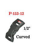 1/2" Small Wrist Band Plastic Buckles: Curved Wrist Strap Buckles P-153-12/Per-Piece