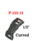 1/2" Small Wrist Band Plastic Buckles: Curved Wrist Strap Buckles