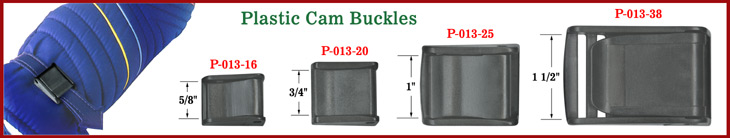 Plastic Cam Buckles Work as Strap Fasteners, Adjuster, Sliders, Tie Downs or Belt Buckles
