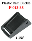 1 1/2" Plastic Cam Lock Belt Buckles: with Two Strap Holes