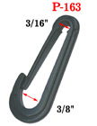 3/16" Round Cord Heavy Duty Plastic Hooks: For Round Cords