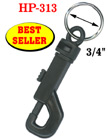 Plastic Keychain Bolt Snap Hooks with Key Rings