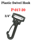 3/4" Small Size Plastic Swivel Hooks: For Flat Straps